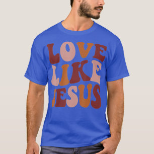 Camiseta Amor Como Jesús Positivo Católico Preppy Retro Chr