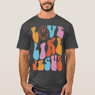 Camiseta Amor Como Jesús Positivo Católico Preppy Retro Chr