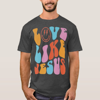 Camiseta Amor Como Jesús Positivo Católico Preppy Retro Chr