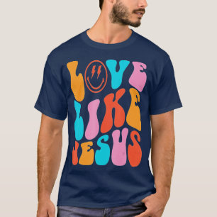 Camiseta Amor Como Jesús Positivo Católico Preppy Retro Chr