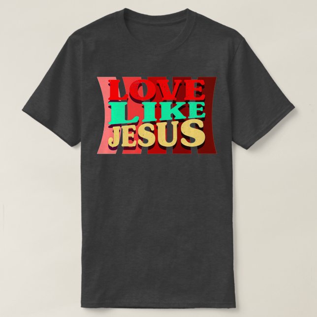 Camiseta Amor como Jesús Premium (Diseño del anverso)