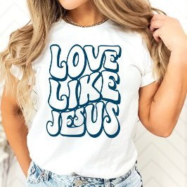 Camiseta Amor como Jesús Retro Cristiano