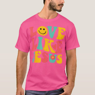 Camiseta Amor como Jesús Retro Dios Religiosos Hombres Cris