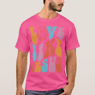Camiseta Amor Como Jesús Sonríe Cara Estética Trendy Clothi