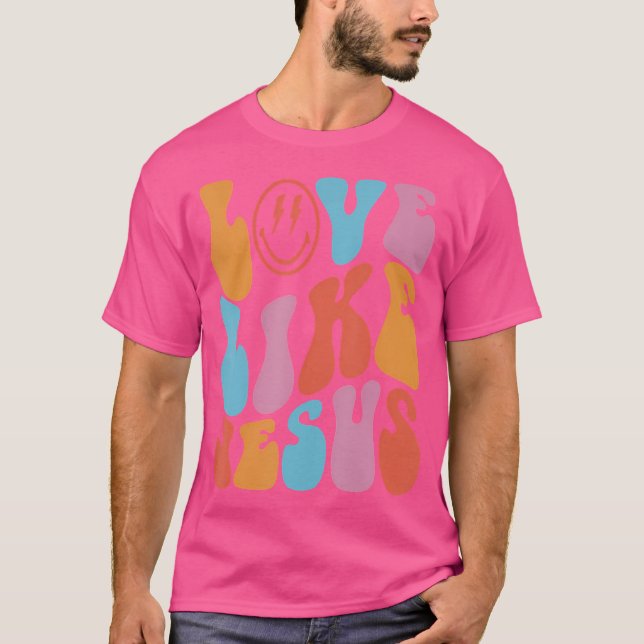 Camiseta Amor Como Jesús Sonríe Cara Estética Trendy Clothi (Anverso)