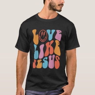 Camiseta Amor Como Jesús Sonríe Cara Estética Trendy Clothi
