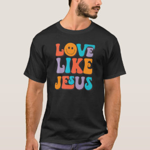 Camiseta Amor Como Jesús Sonríe Cara Estética Trendy Clothi