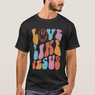 Camiseta Amor Como Jesús Sonríe Palabras En La Espalda Posi