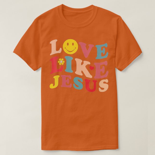 Camiseta Amor Como Jesús Sonrisa Cristiana Cara (1) (Diseño del anverso)