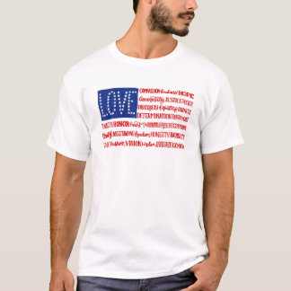 Camiseta Amor Compasión Amabilidad Esperanza Generosidad Ju