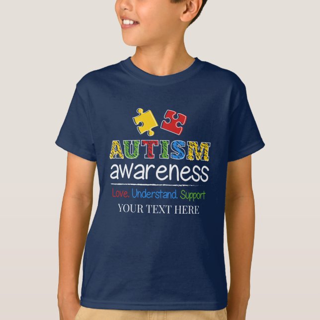 Camiseta Amor Comprender Apoyo Autismo Conciencia (Anverso)