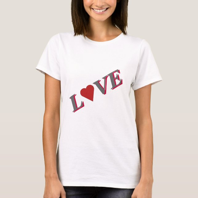 Camiseta Amor con corazón rojo (Anverso)