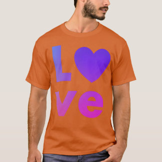 Camiseta Amor con un corazón morado divertido