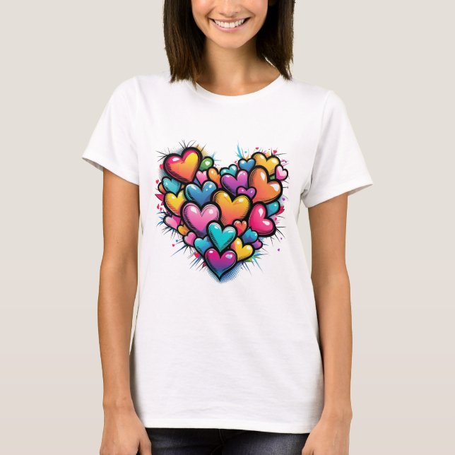 Camiseta 🎉 💘 Amor con un Pop de Estilo 🌟 💓 (Anverso)