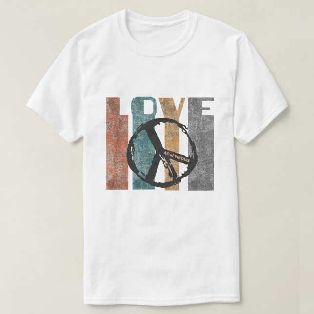 Camiseta Amor Con Una Señal De Paz (Diseño del anverso)