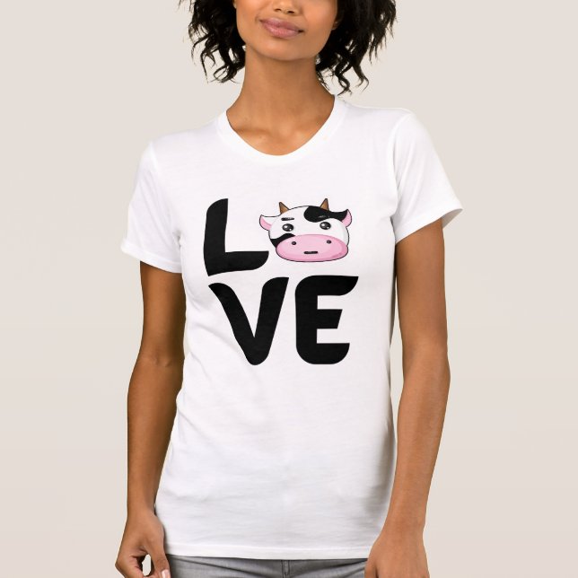 Camiseta Amor con una vaca (Anverso)