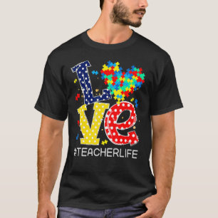Camiseta Amor Corazón Autismo Conciencia Mes Rompecabezas P