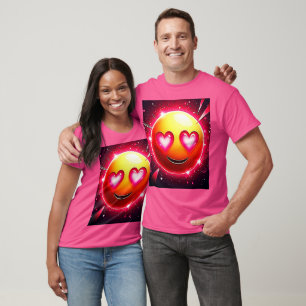 Camiseta Amor Corazones de Emoji espumoso