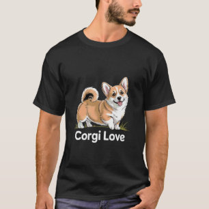 Camiseta Amor Corgi Lindo Perro De Pie Mascota Divertida