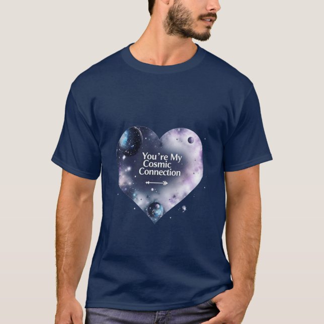 Camiseta Amor cósmico - Diseño romántico con temas galáctic (Anverso)