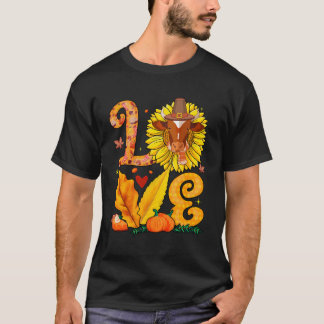 Camiseta Amor Cow Cow Cstume Sunflower Ball