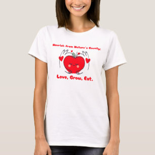 Camiseta Amor, Crecer, Comer Huertos.
