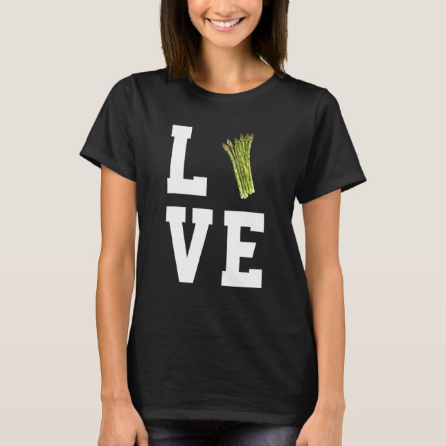 Camiseta Amor Cuaderno Asparagus Vegetable (Anverso)