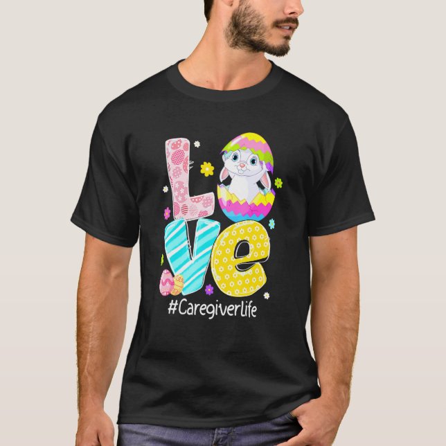 Camiseta Amor Cuidador Vida Enfermero Conejito Orejas Graci (Anverso)