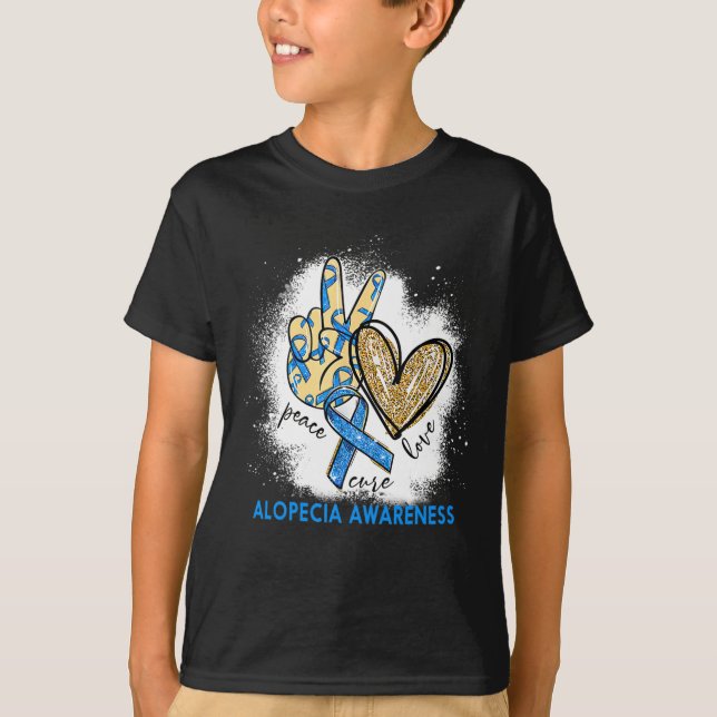 Camiseta Amor Cure Alopecia Bleached (Anverso)
