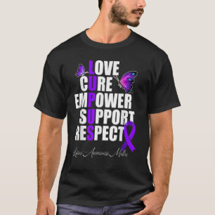 Camiseta Amor Cure Empower Support Respect Lupus Awareness