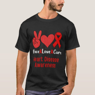 Camiseta Amor Cure Heart Disease Awareness Mes Mujeres