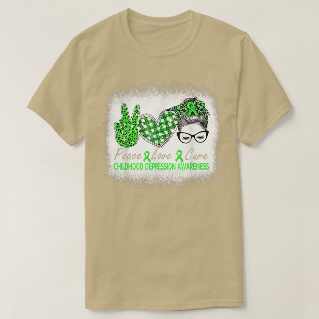 Camiseta Amor Cure Mujeres Depresión Infantil Sensibilizaci (Diseño del anverso)