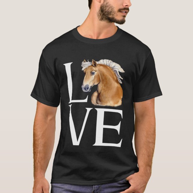 Camiseta Amor Cute Caballo Haflinger (Anverso)