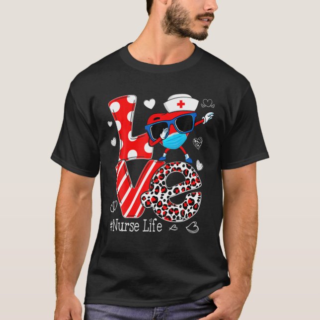 Camiseta Amor Dabbing Corazón Enfermería Enfermería Vida Gr (Anverso)