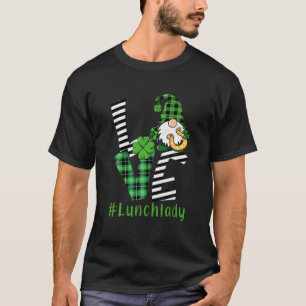 Camiseta Amor Dama Almuerzo Gnomo Divertido Día de San Patr