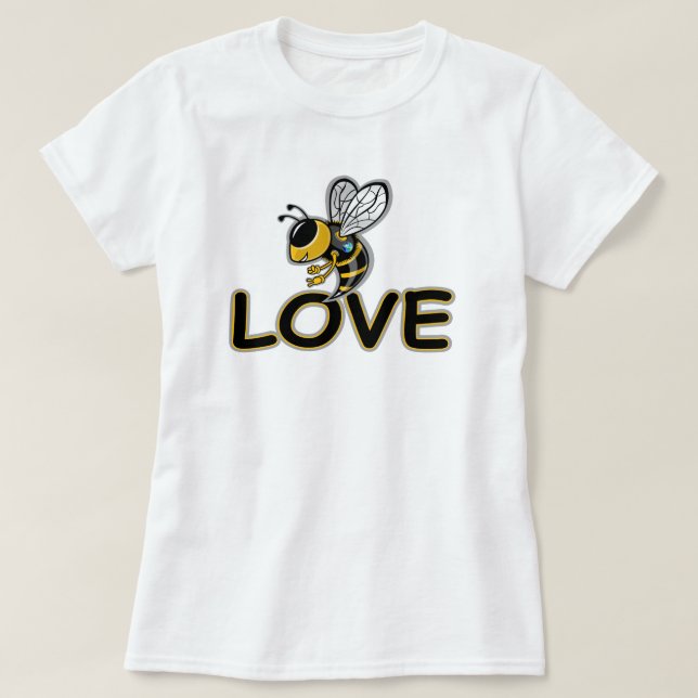 CAMISETA AMOR DE ABEJA  (Diseño del anverso)