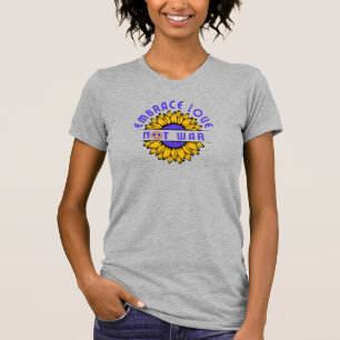 Camiseta Amor De Abrazo No Guerra Vintage Sunflower Hermoso