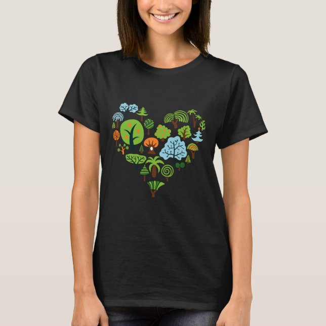 Camiseta Amor de árbol verde (Anverso)