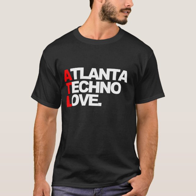 Camiseta Amor de Atlanta Techno (azul) (Anverso)