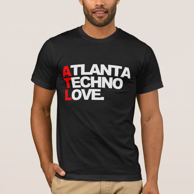 Camiseta Amor de Atlanta Techno (negro) (Anverso)