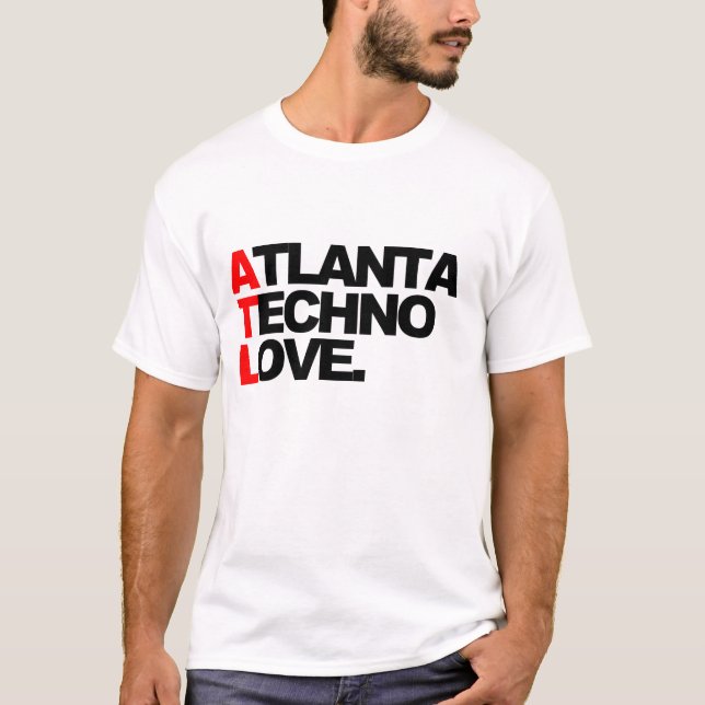 Camiseta Amor de Atlanta Techno (valor blanco) (Anverso)
