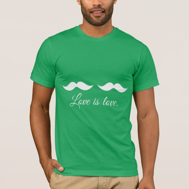 CAMISETA AMOR DE BIGOTE (Anverso)