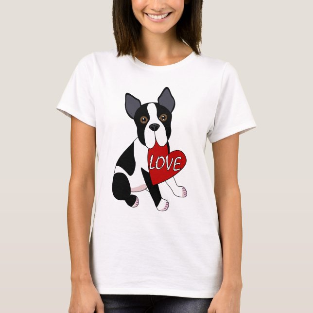 Camiseta Amor de Boston Terrier (Anverso)