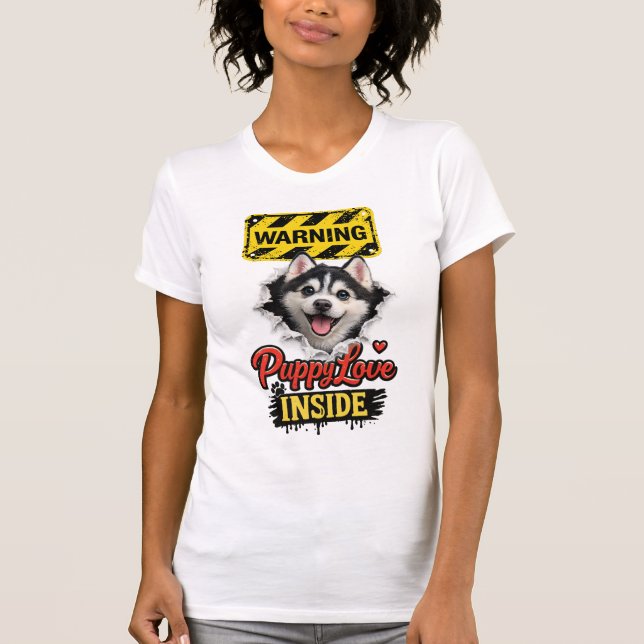 Camiseta Amor de cachorro en San Valentín (Anverso)