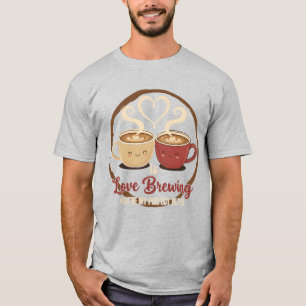 Camiseta Amor de café lindo preparándose para San Valentín