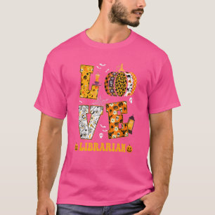 Camiseta Amor de Calabaza Espeluznante Bibliotecario de Hal