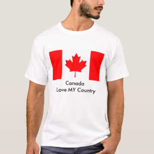 Camiseta Amor de Canadá I MI plantilla de CA de la bandera