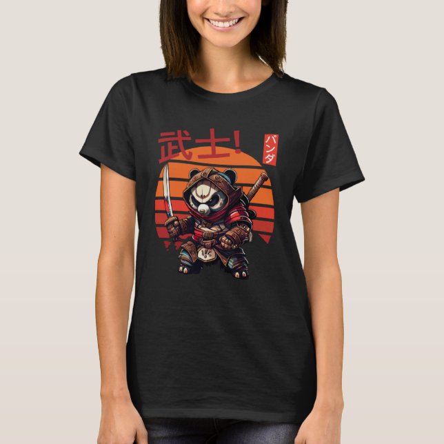 Camiseta Amor de Chicos Samurái Panda Retro (Anverso)