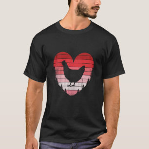 Camiseta Amor de corazón de pollo Día de San Valentín Vinta