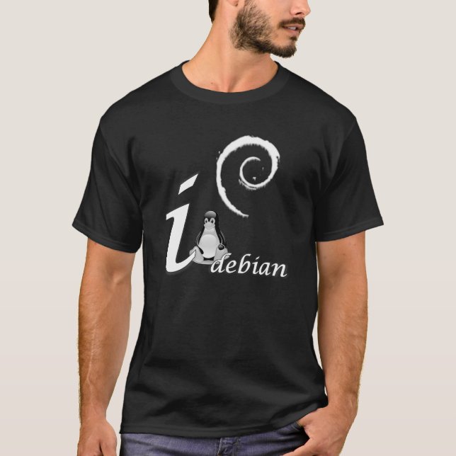 Camiseta Amor de Debian - tema fresco del hielo (Anverso)